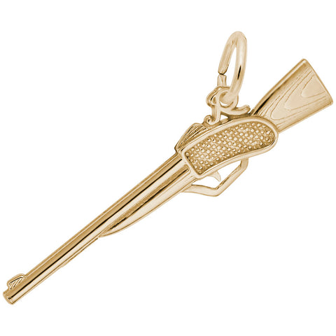 Rifle Charm In Yellow Gold