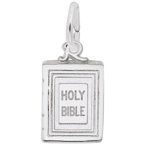 Bible Charm In 14K White Gold