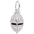 Easter Egg Charm In Sterling Silver