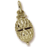 Easter Egg Charm in 10k Yellow Gold