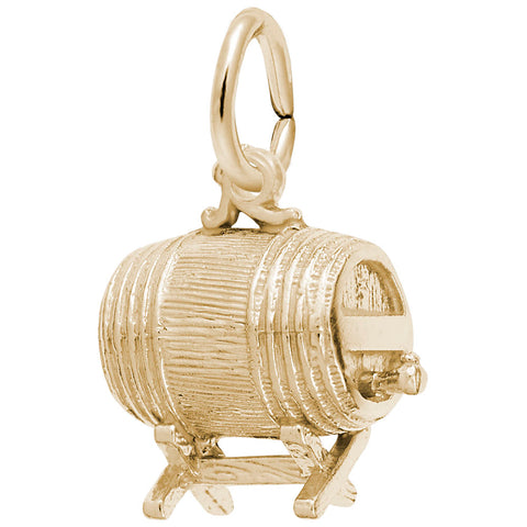 Keg Charm in Yellow Gold Plated