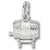 Keg charm in 14K White Gold hide-image