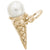 Ice Cream Cone Charm In Yellow Gold