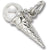 Ice Cream Cone charm in Sterling Silver hide-image