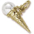 Ice Cream Cone charm in Yellow Gold Plated hide-image