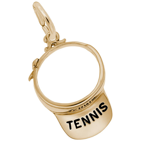 Tennis Visor Charm in Yellow Gold Plated