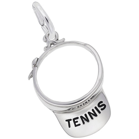 Tennis Visor Charm In Sterling Silver
