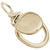 Toilet Seat Charm in Yellow Gold Plated