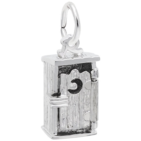 Outhouse Charm In Sterling Silver