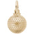 Golf Ball Charm in Yellow Gold Plated