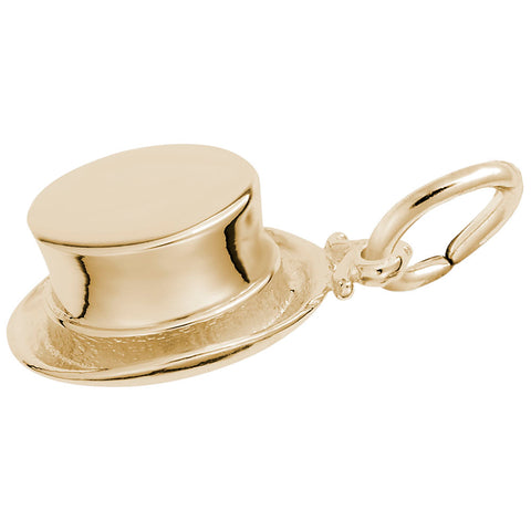 Top Hat Charm in Yellow Gold Plated