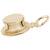 Top Hat Charm in Yellow Gold Plated