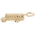 School Bus Charm in Yellow Gold Plated