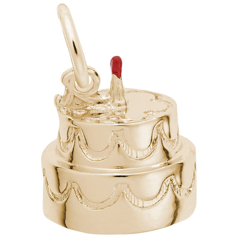 Cake Charm in Yellow Gold Plated