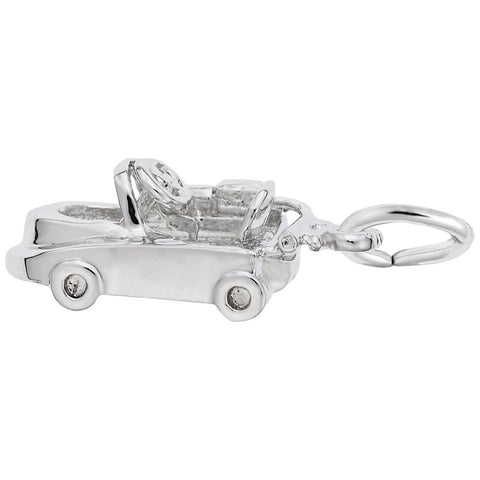 Go Cart Charm In Sterling Silver