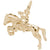 Horse And Rider Charm In Yellow Gold