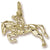 Horse And Rider charm in Yellow Gold Plated hide-image