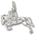Horse And Rider charm in 14K White Gold hide-image