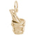 Champagne Bucket Charm in Yellow Gold Plated