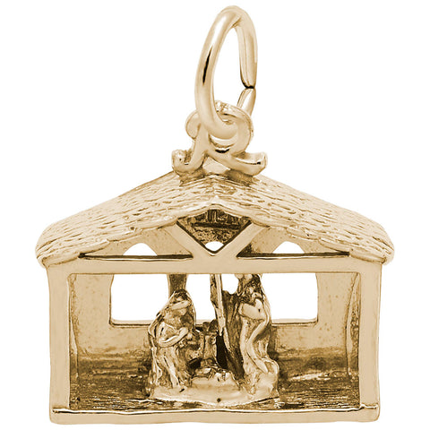 Nativity Charm in Yellow Gold Plated