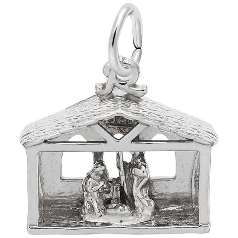 Nativity Charm In Sterling Silver