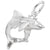 Shark Charm In Sterling Silver