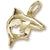 Shark Charm in 10k Yellow Gold hide-image