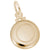 Flying Disc Charm in Yellow Gold Plated