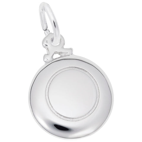 Flying Disc Charm In Sterling Silver