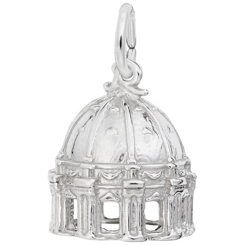 St. Peter'S Basilica Charm In 14K White Gold