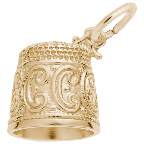 Thimble Charm in Yellow Gold Plated