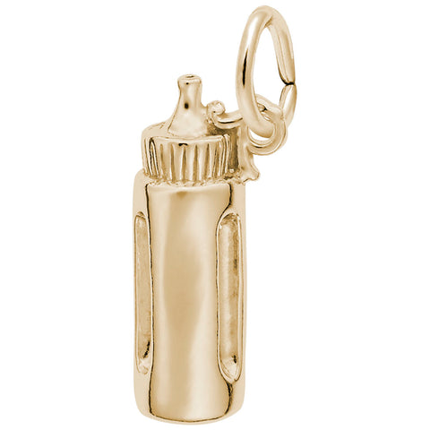 Baby Bottle Charm In Yellow Gold