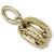 Hamburger charm in Yellow Gold Plated hide-image