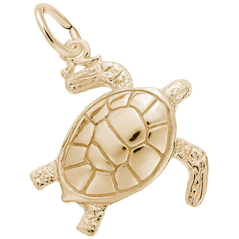 Tortoise Charm In Yellow Gold