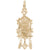 Cukoo Clock Charm in Yellow Gold Plated