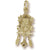 Cukoo Clock Charm in 10k Yellow Gold hide-image