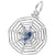 Spiderweb Charm In Sterling Silver