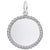 Rope Disc Charm In 14K White Gold