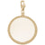 Rope Disc Charm In Yellow Gold