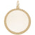 Rope Disc Charm In Yellow Gold