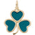 Shamrock Charm in Yellow Gold Plated