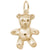 Teddy Bear Charm in Yellow Gold Plated