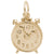 Alarm Clock Charm in Yellow Gold Plated