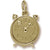 Alarm Clock charm in Yellow Gold Plated hide-image