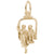 Ski Lift Charm in Yellow Gold Plated