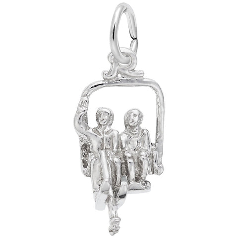 Ski Lift Charm In Sterling Silver