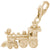 Train Charm in Yellow Gold Plated