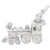 Train Charm In Sterling Silver