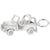 Jeep Charm In Sterling Silver