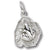 Frog On Lily Pad charm in 14K White Gold hide-image